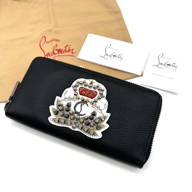 Louboutin/クリスチャンルブタン スタッズ コンパクト財布 美品 正規品