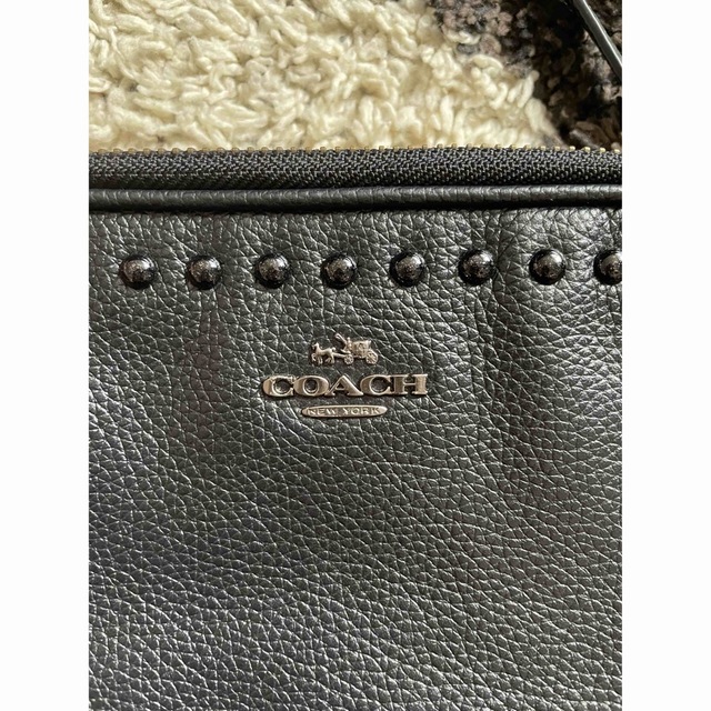 美品♥COACH コーチ♥チェーンショルダーバッグミニ　スタッズ　ブラック