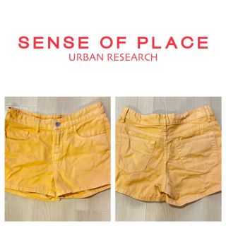 センスオブプレイスバイアーバンリサーチ(SENSE OF PLACE by URBAN RESEARCH)のショートパンツ オレンジ sense of place サイズ36(カジュアルパンツ)