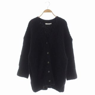 moussy マウジー　ルーズカーディガン　ブラック　アルパカ　ニット