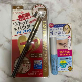 ケーパレット(K-Palette)のK-パレット ラスティング2wayアイブロウ + マスカラリムーバー未使用新品(アイブロウペンシル)