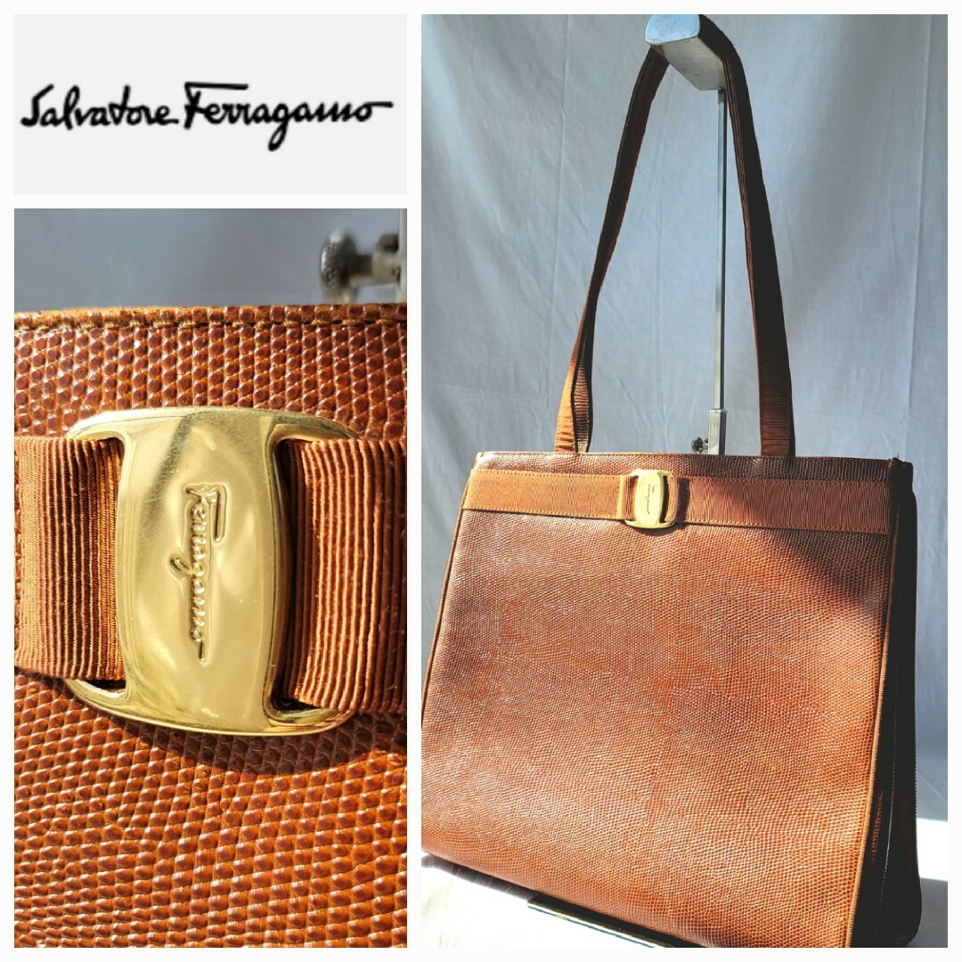 Salvatore Ferragamo - 【美品】フェラガモ ヴァラ リボン トート