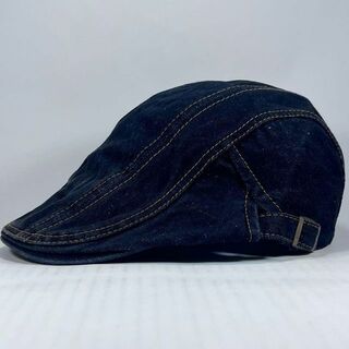 デニムハンチング帽　ベーシック　ダークブルー　アメカジ　新品　未使用(ハンチング/ベレー帽)