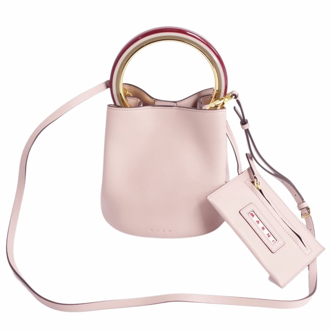 美品 マルニ MARNI バッグ 2way ハンドバッグ バケットバッグ ショルダーバッグ PANNIER パニエ カーフレザー カバン レディース ベージュピンク 美品 マルニ MARNI バッグ 2way ハンドバッグ バケットバッグ ショルダーバッグ PANNIER パニエ カーフレザー カバン レディース ベージュピンク
