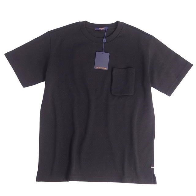 未使用 ルイヴィトン LOUIS VUITTON Tシャツ カットソー 半袖 2022年製 シグネチャー3DポケットモノグラムTシャツ コットン トップス メンズ XL ブラック | フリマアプリ ラクマ