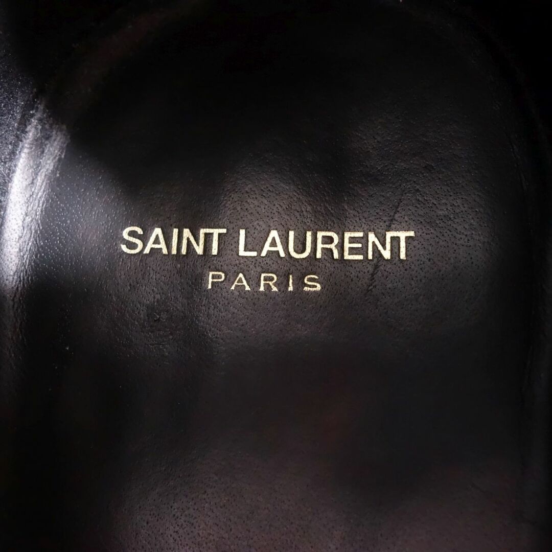 Saint Laurent(サンローラン)の美品 サンローラン パリ SAINT LAURENT PARIS ブーツ ショートブーツ WYATT HARNESS BOOTS ワイアットハーネスブーツ スウェードレザー シューズ メンズ 40(25cm相当) ブラック メンズの靴/シューズ(ブーツ)の商品写真