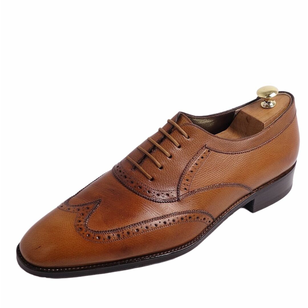 サルヴァトーレ フェラガモ Salvatore Ferragamo レザーシューズ オックスフォードシューズ ブローグ カーフレザー 革靴 メンズ 10.5EE(28.5cm相当) ブラウン