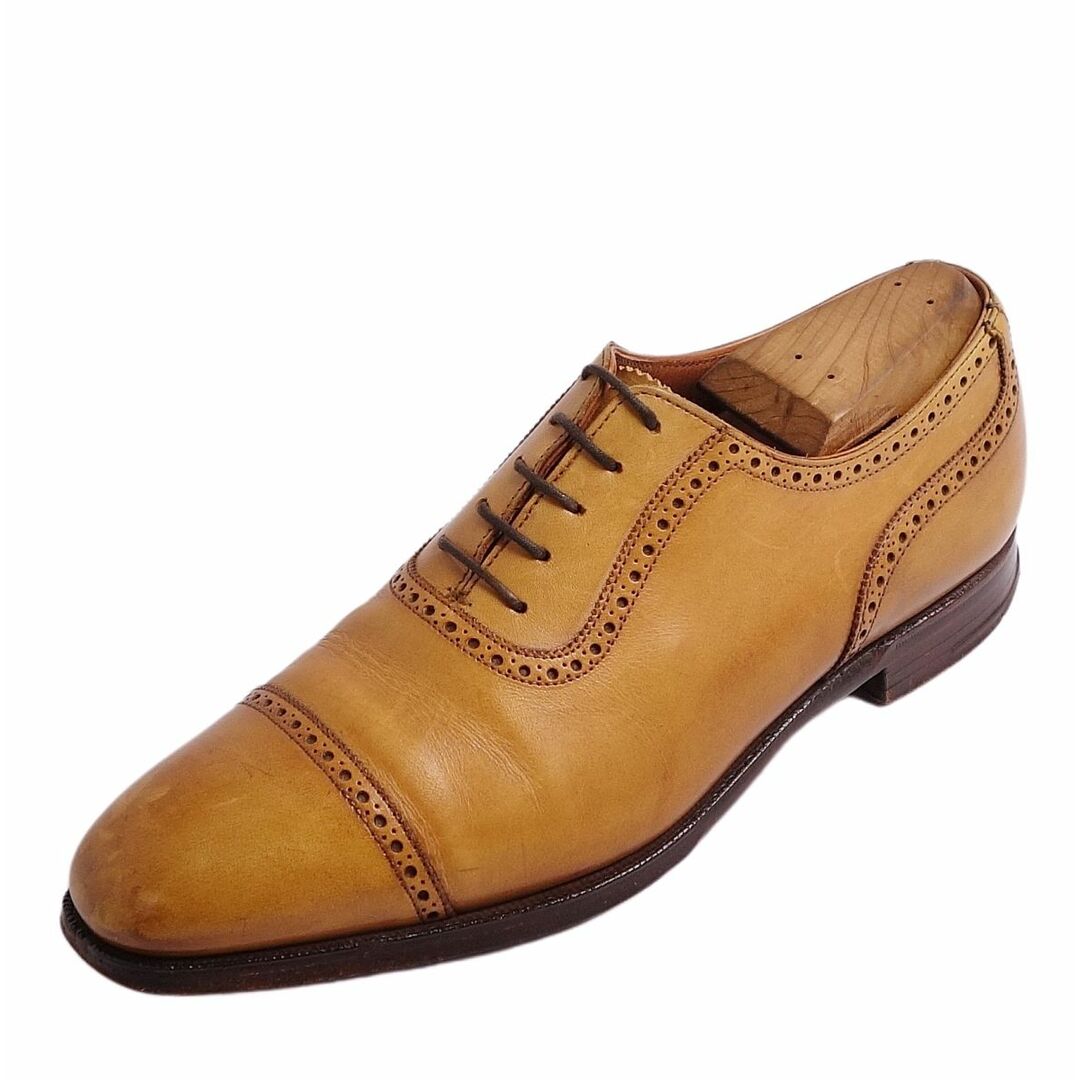 クロケット&ジョーンズ Crockett&Jones レザーシューズ オックスフォードシューズ ALBANY アルバニー 9796 カーフレザー 革靴 メンズ 5D(23.5cm相当) ブラウン