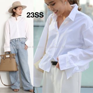 美品 2022 マーガレットハウエル コットンオーガンジー 襟付きシャツ 4