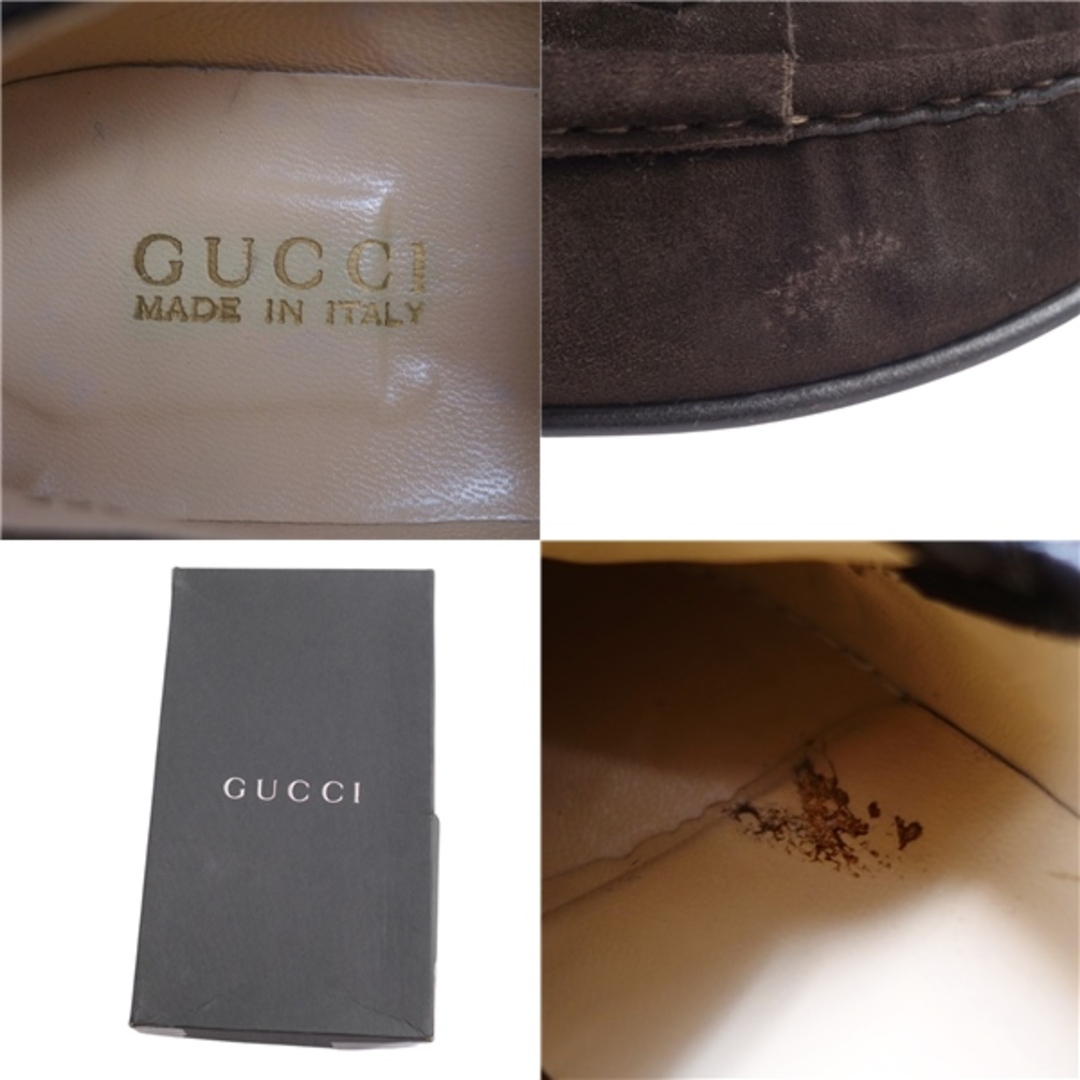 Gucci(グッチ)のVintage グッチ GUCCI ローファー ホースビット スウェードレザー シューズ 靴 レディース イタリア製 38(26cm相当) ブラウン レディースの靴/シューズ(ローファー/革靴)の商品写真