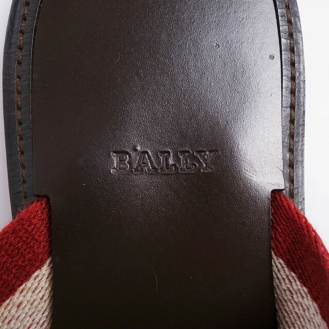 Bally(バリー)の美品 バリー BALLY サンダル キャンバス ストライプ シューズ 靴 メンズ 25.5cm相当 レッド/ホワイト メンズの靴/シューズ(サンダル)の商品写真