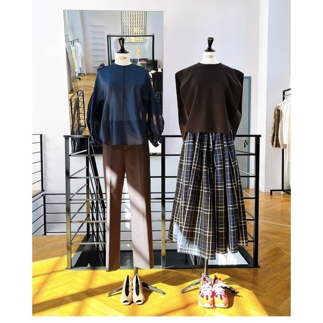 BLAMINK - BLAMINK チェックギャザースカートの通販 by Chiro's shop