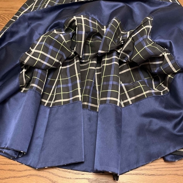 BLAMINK チェックギャザースカート-www.ritaandrade.org.br