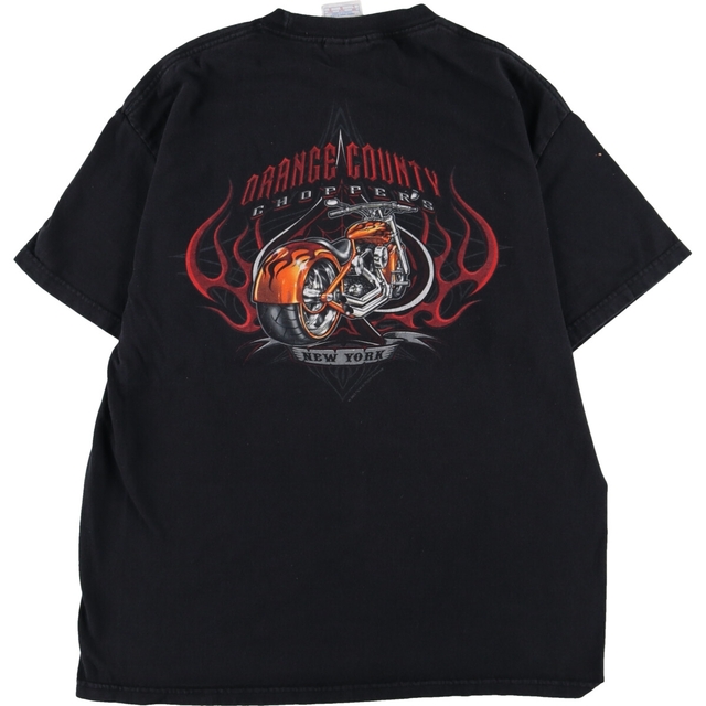 185cm商品名TENNESSEE RIVER ORENGE COUNTY CHOPPERS 両面プリント モーターサイクル バイクTシャツ メンズM /eaa342560