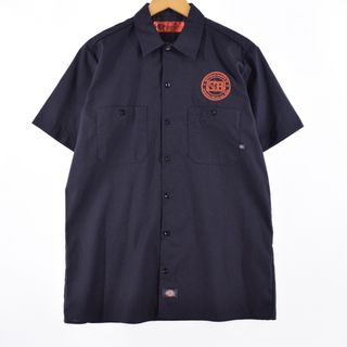 ディッキーズ(Dickies)の古着 ディッキーズ Dickies バックプリント 半袖 ワークシャツ メンズM /eaa340457(シャツ)