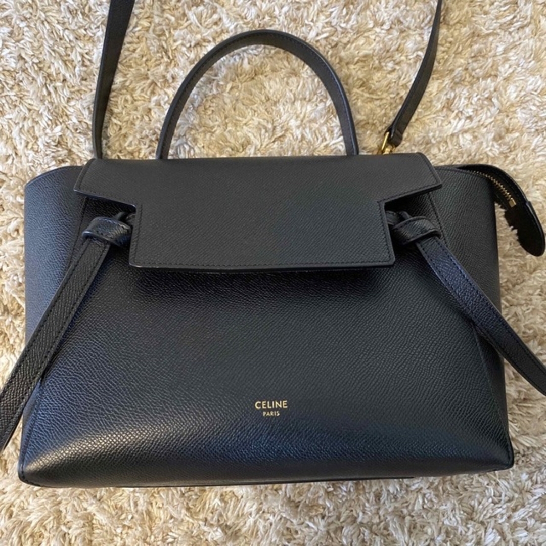 セリーヌ　CELINE マイクロ ベルトバッグ　ブラック　美品