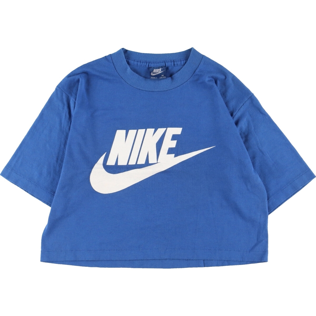 プリント生産国80年代 ナイキ NIKE 紺タグ ショート丈 ロゴプリントTシャツ メンズXS ヴィンテージ /eaa342183