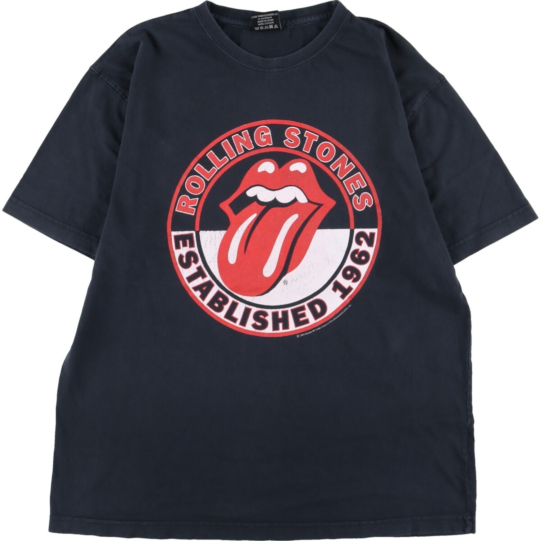 MUSIC LICENSED LABEL THE ROLLING STONES ザローリングストーンズ ESTABLISHED 1962 バンドTシャツ バンT メンズL /eaa339740-ランク