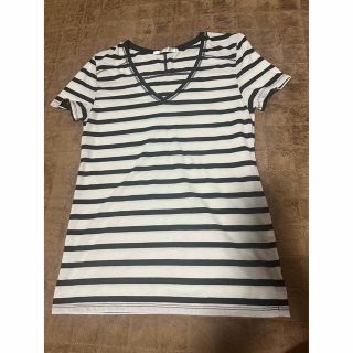 アズールバイマウジー(AZUL by moussy)のアズール　ボーダー　Tシャツ　白黒　XS(Tシャツ(半袖/袖なし))