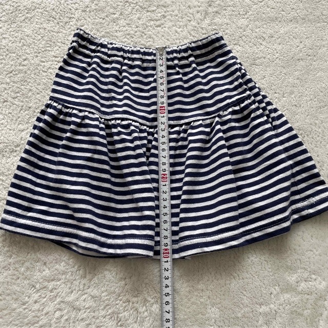 スカート　ボーダー　130サイズ キッズ/ベビー/マタニティのキッズ服女の子用(90cm~)(スカート)の商品写真