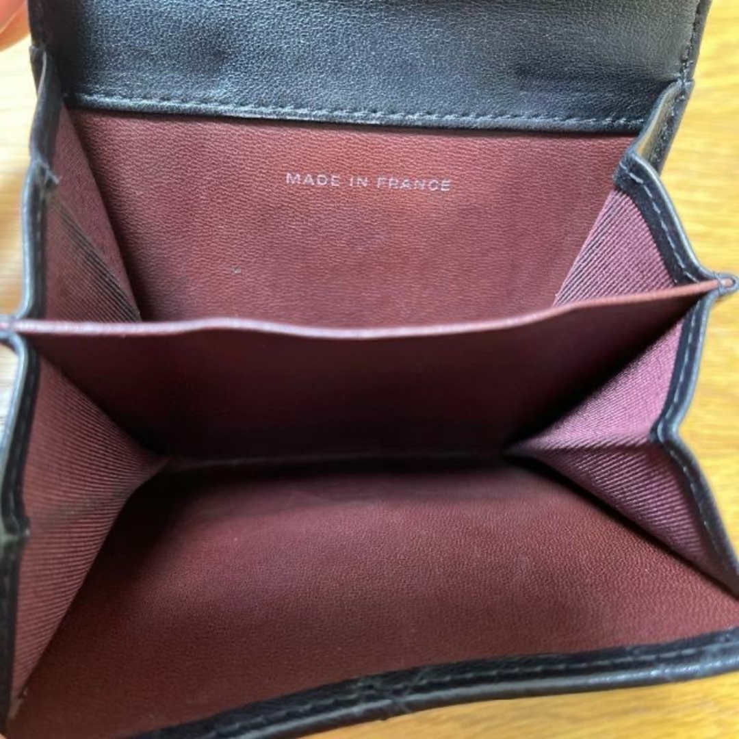 美品☆シャネル マトラッセ 三つ折り財布 フラップ Wホック ウォレット 黒
