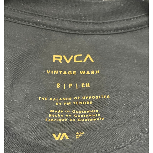 RVCA(ルーカ)のsizus様専用★ルーカ★胸プリント★ロングスリーブTシャツ★S★ブラック メンズのトップス(Tシャツ/カットソー(七分/長袖))の商品写真