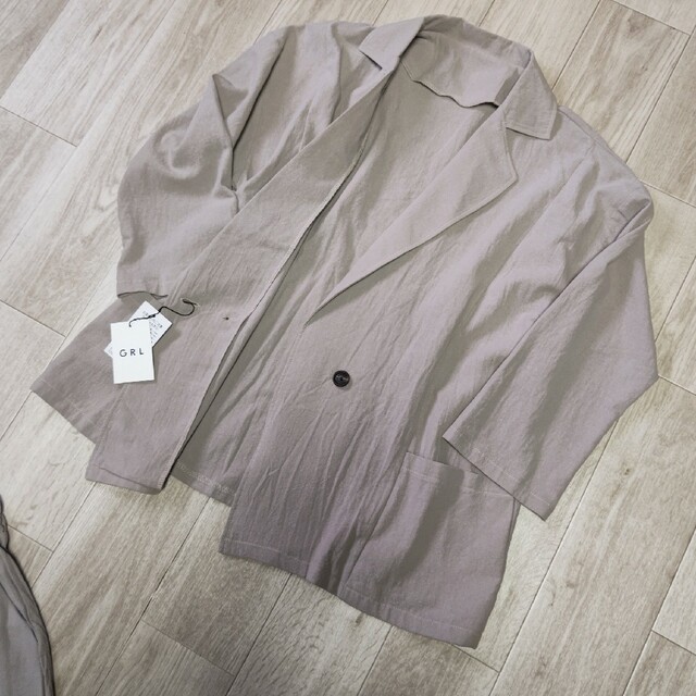 GRL(グレイル)の新品 GRL グレイル ジャケット パンツスーツ 長袖 セットアップ Lサイズ レディースのレディース その他(セット/コーデ)の商品写真