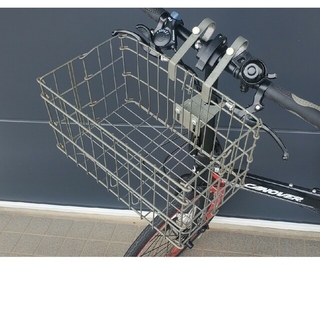 自転車 前カゴ (角型) 折りたたみ式 バスケット 前部収納 マウンテンバイク