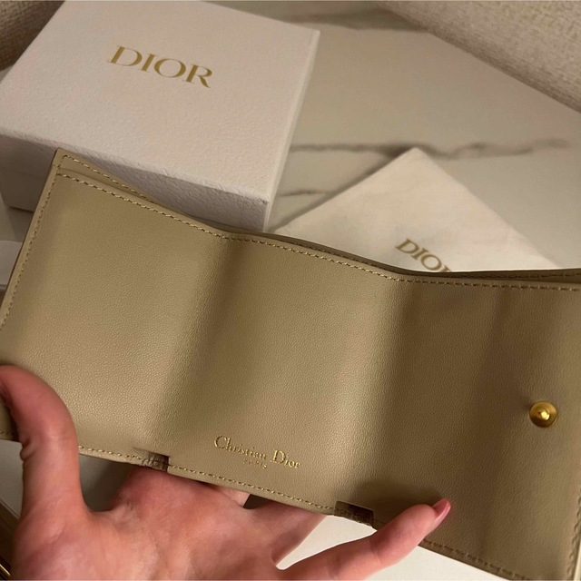 【箱付き】ディオール CARO キルティング 三つ折り コンパクト財布