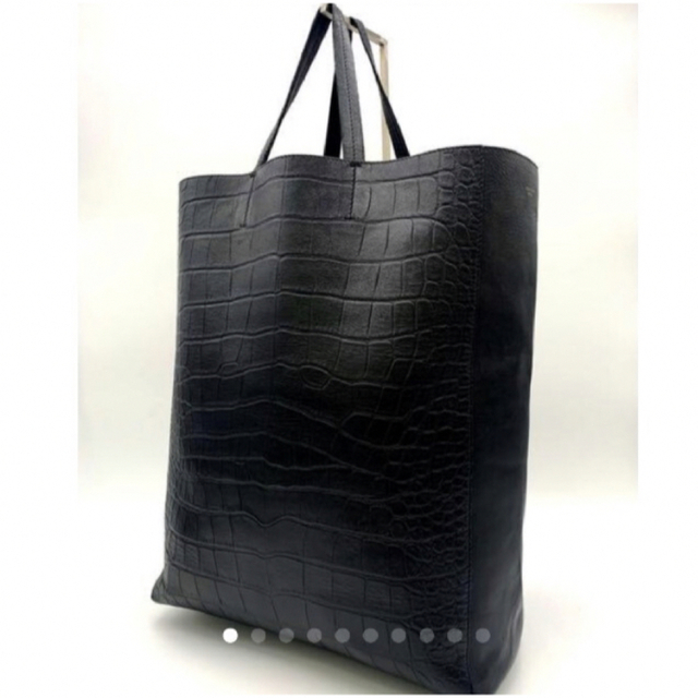 鑑定済!正規品✨CELINE セリーヌ レザー トートバッグ 型押し ブラック