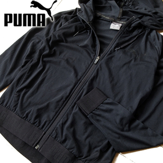 プーマ(PUMA)の美品 海外サイズXS プーマ PUMA レディース パーカージャケット ブラック(パーカー)