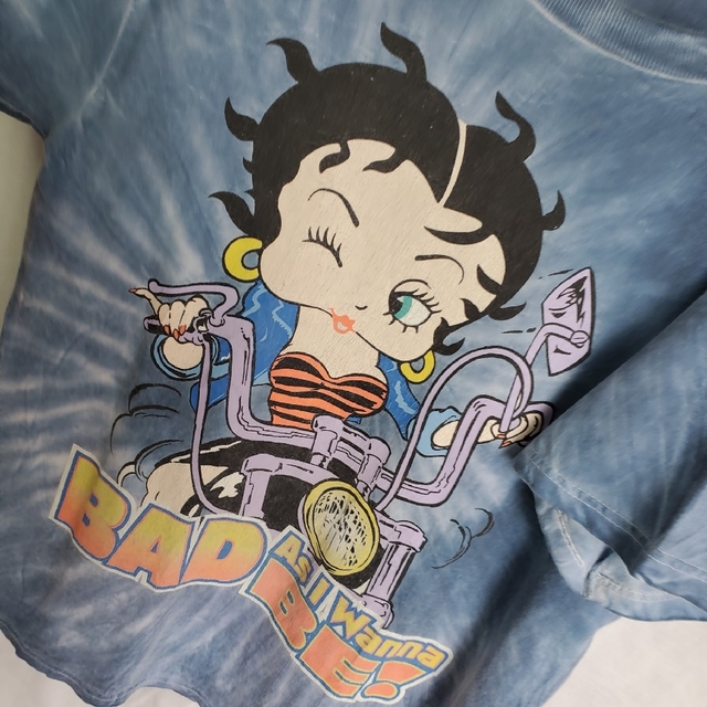 希少 90s ベティちゃん バイク ハーレー ビックプリント Tシャツ | www