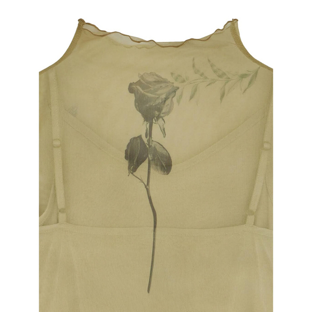 Ameri VINTAGE - Ameri♡MEDI FLOWER TATTOO SHEER TOP 新品未使用の
