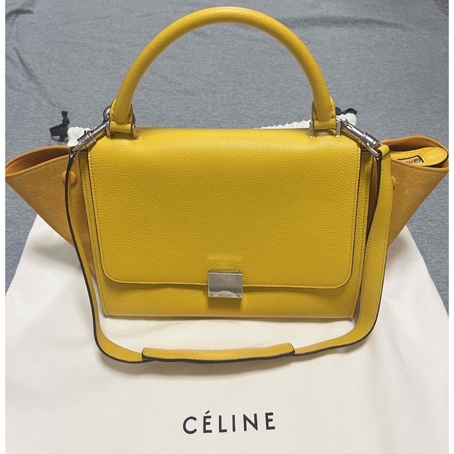 セリーヌ【celine/セリーヌ】(未使用に近い) 2wayバッグ トラペーズ イエロー