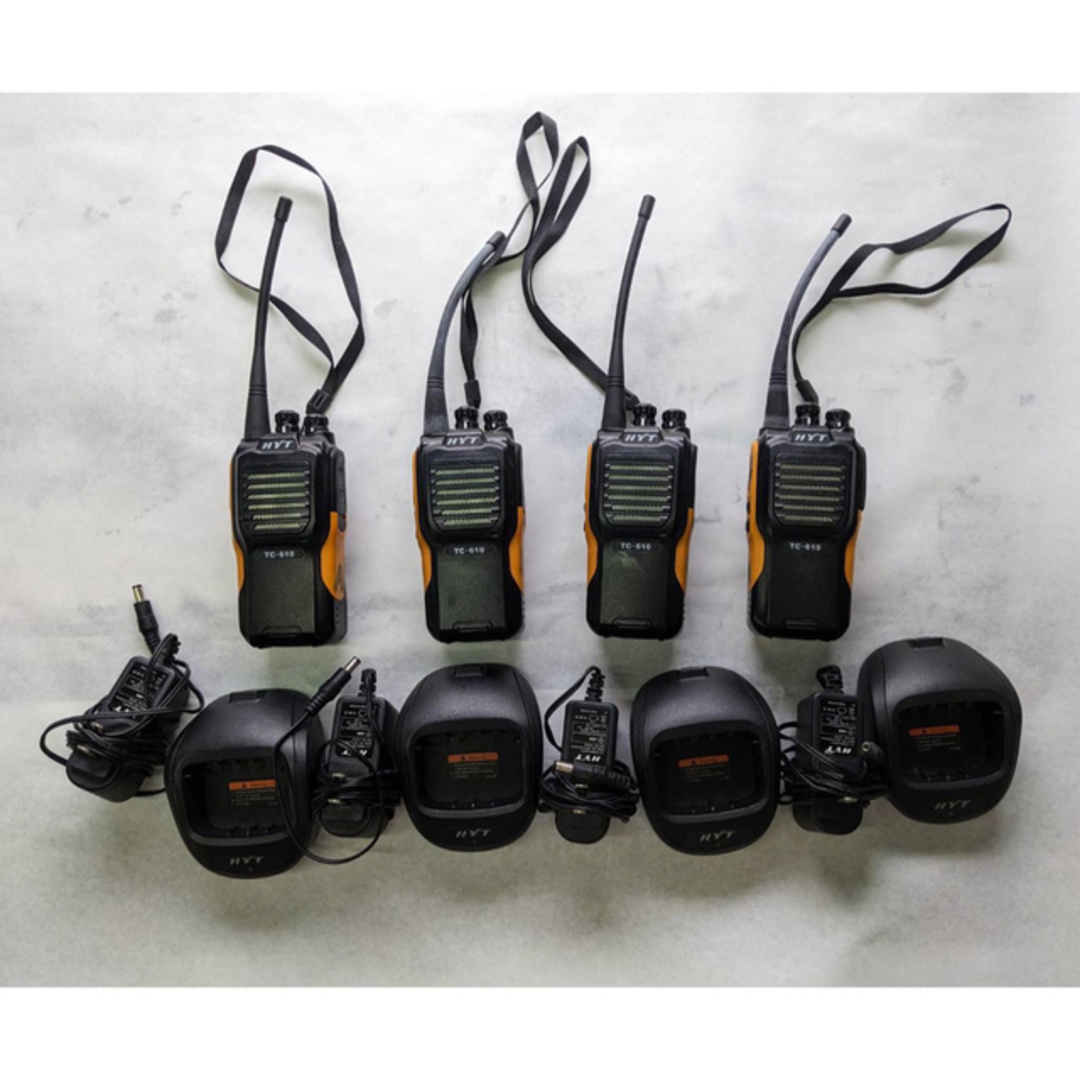 肌触りがいい HYTプロフェッショナル業務用無線機 4台セット TC-610