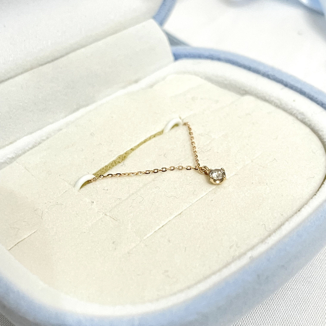 ヨンドシー　4°C ダイヤモンド　18K ネックレス　ピンクゴールド　華奢　美品