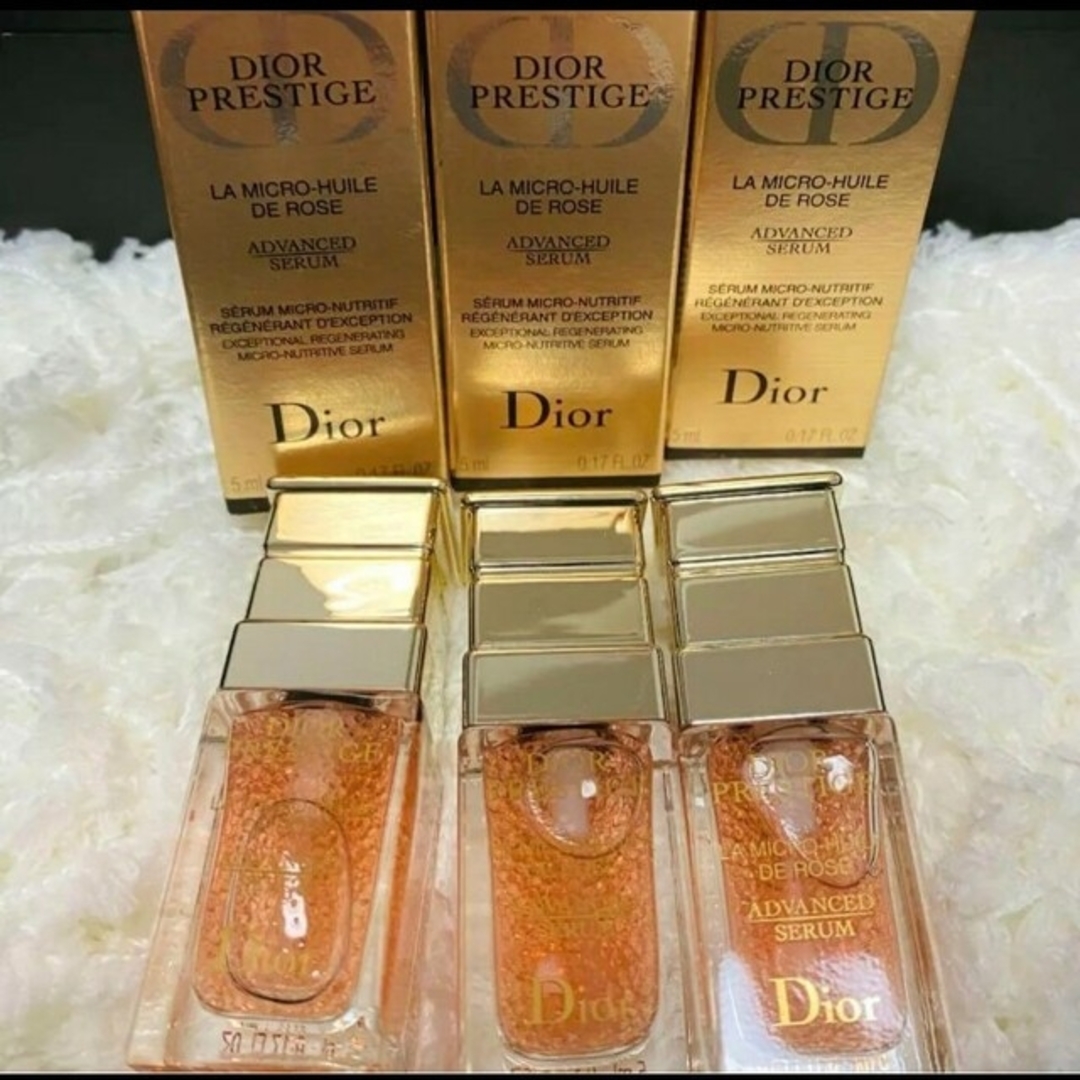 Christian Dior(クリスチャンディオール)の最新版　プレステージ　マイクロ　ユイルドローズ　セラム　ディオール 15ml コスメ/美容のスキンケア/基礎化粧品(美容液)の商品写真