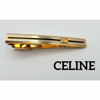 セリーヌ(celine)の【美品】CELINE マカダム ネクタイピン ゴールド シルバー(ネクタイピン)