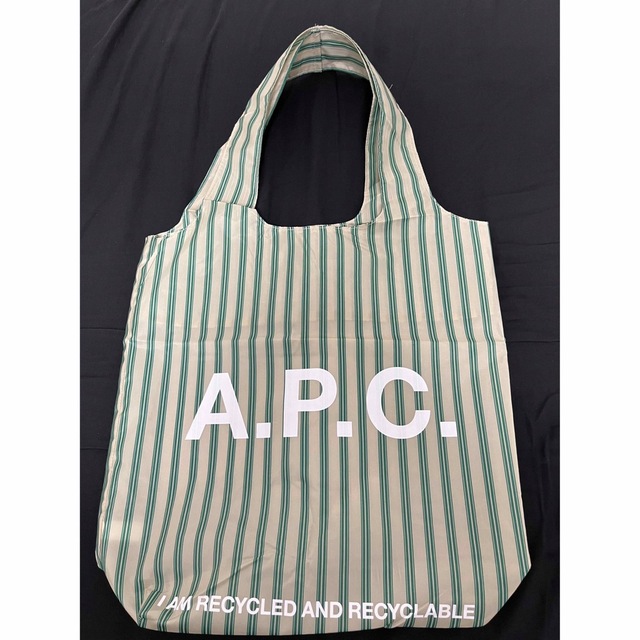 A.P.C(アーペーセー)のA.P.C エコバッグ　グリーンストライプ レディースのバッグ(エコバッグ)の商品写真