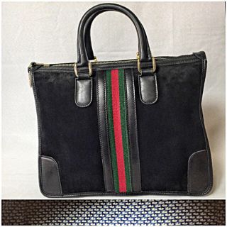 グッチ(Gucci)のレオン5様専用レア 中美 センターレザー  シェリーラインハンド/ミニ ボストン(ボストンバッグ)