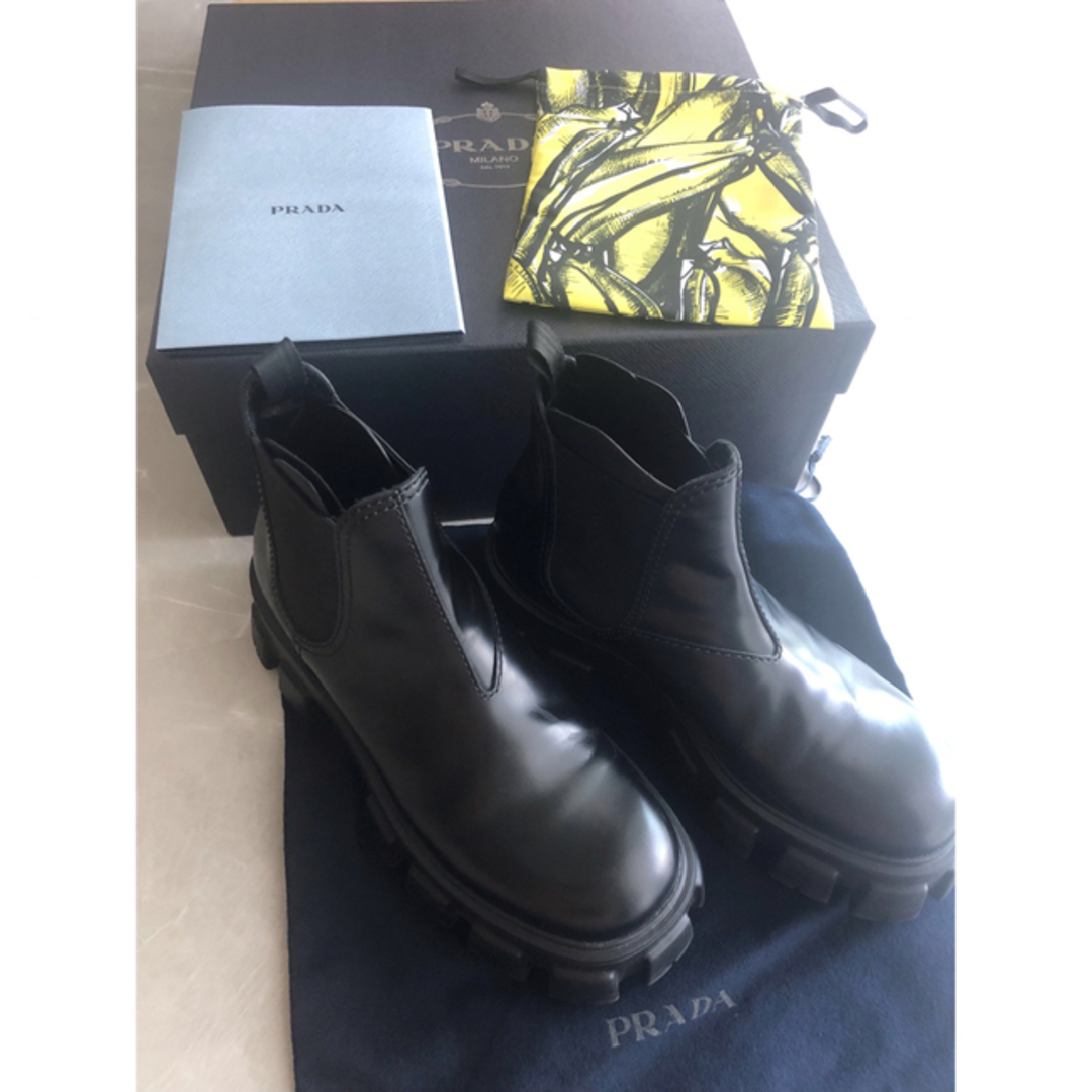 Prada 27cm モノリス チェルシーブーツ