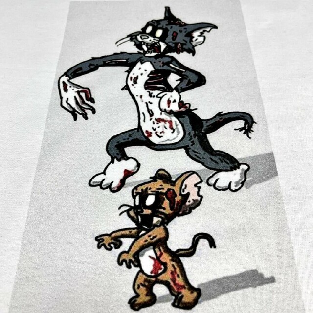 新品 トムとジェリー ネズミ カートゥーンアニメ ホラー パロディ Tシャツ メンズのトップス(Tシャツ/カットソー(半袖/袖なし))の商品写真