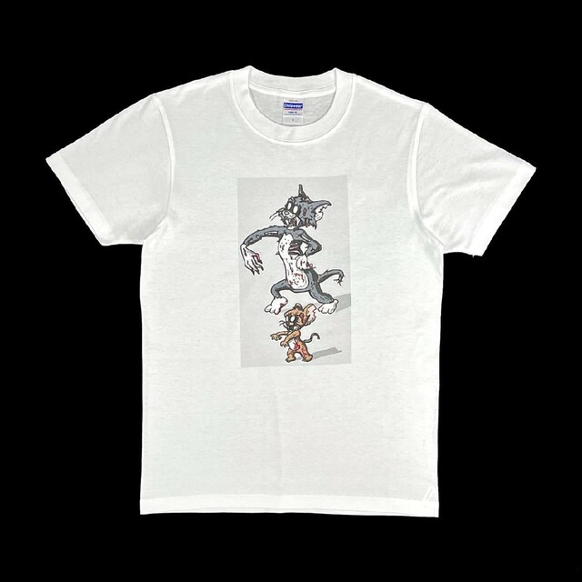 新品 トムとジェリー ネズミ カートゥーンアニメ ホラー パロディ Tシャツ メンズのトップス(Tシャツ/カットソー(半袖/袖なし))の商品写真
