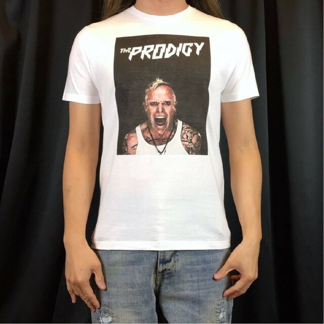 【プリント Tシャツ】新品 THE PRODIGY ビッグ プリント テクノ