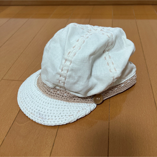 白　ナチュラル　帽子　50(帽子)