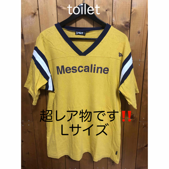 toilet  MescalineロゴフットボールTシャツ Lサイズ