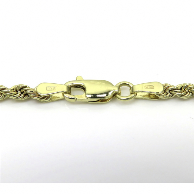 10k Yellow Gold Rope Chain 2.4 メンズのアクセサリー(ネックレス)の商品写真