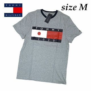 トミーヒルフィガー(TOMMY HILFIGER)の新品　Mサイズ　トミーヒルフィガー　フラッグロゴ　Tシャツ　グレー　日本限定(Tシャツ/カットソー(半袖/袖なし))