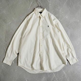 ラルフローレン(Ralph Lauren)のラルフローレン　90s シャツ　長袖　XLサイズ　ベージュ(シャツ)