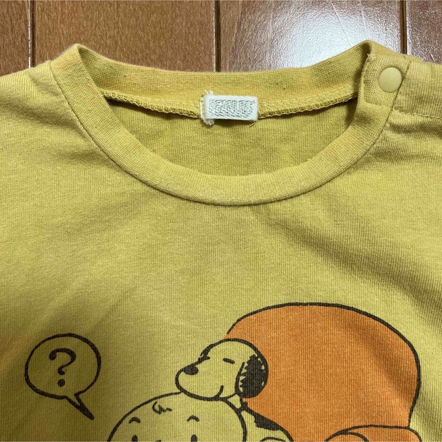 SNOOPY(スヌーピー)のスヌーピー　からし色　95 半袖　綿100% キッズ/ベビー/マタニティのキッズ服女の子用(90cm~)(Tシャツ/カットソー)の商品写真